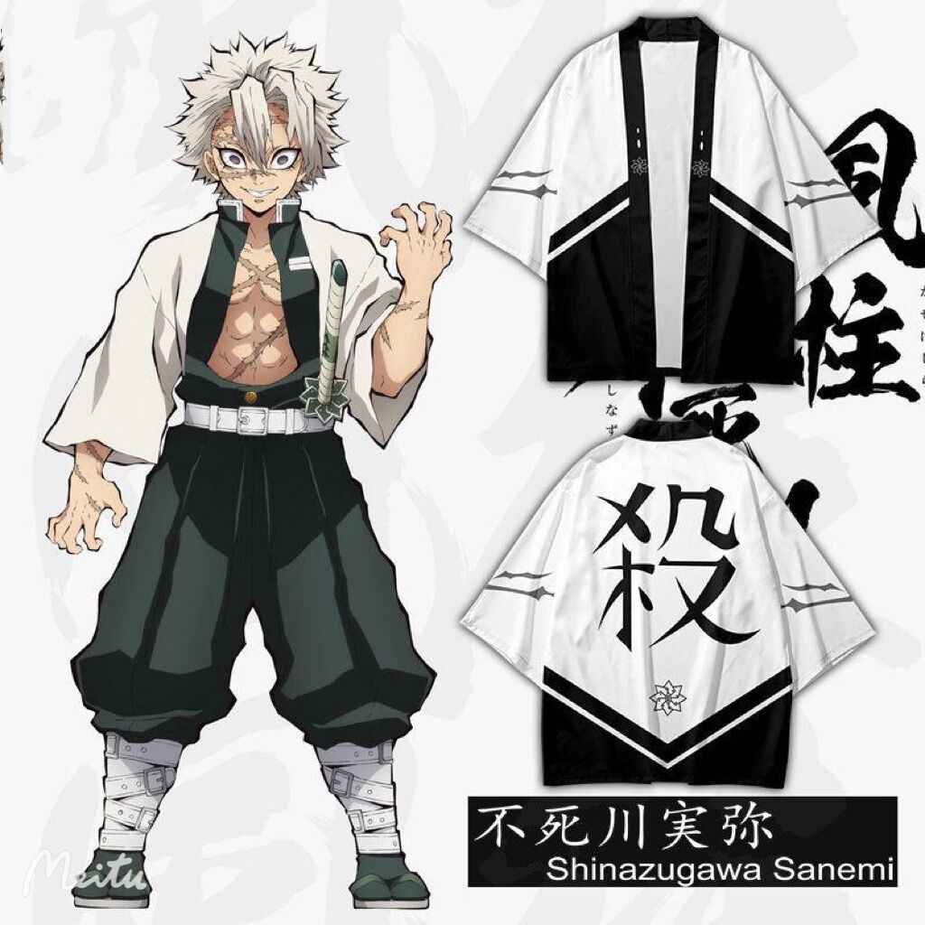 Demon Slayer Haori - Shinazugawa Sanemi Tarzı 3D Baskı japon