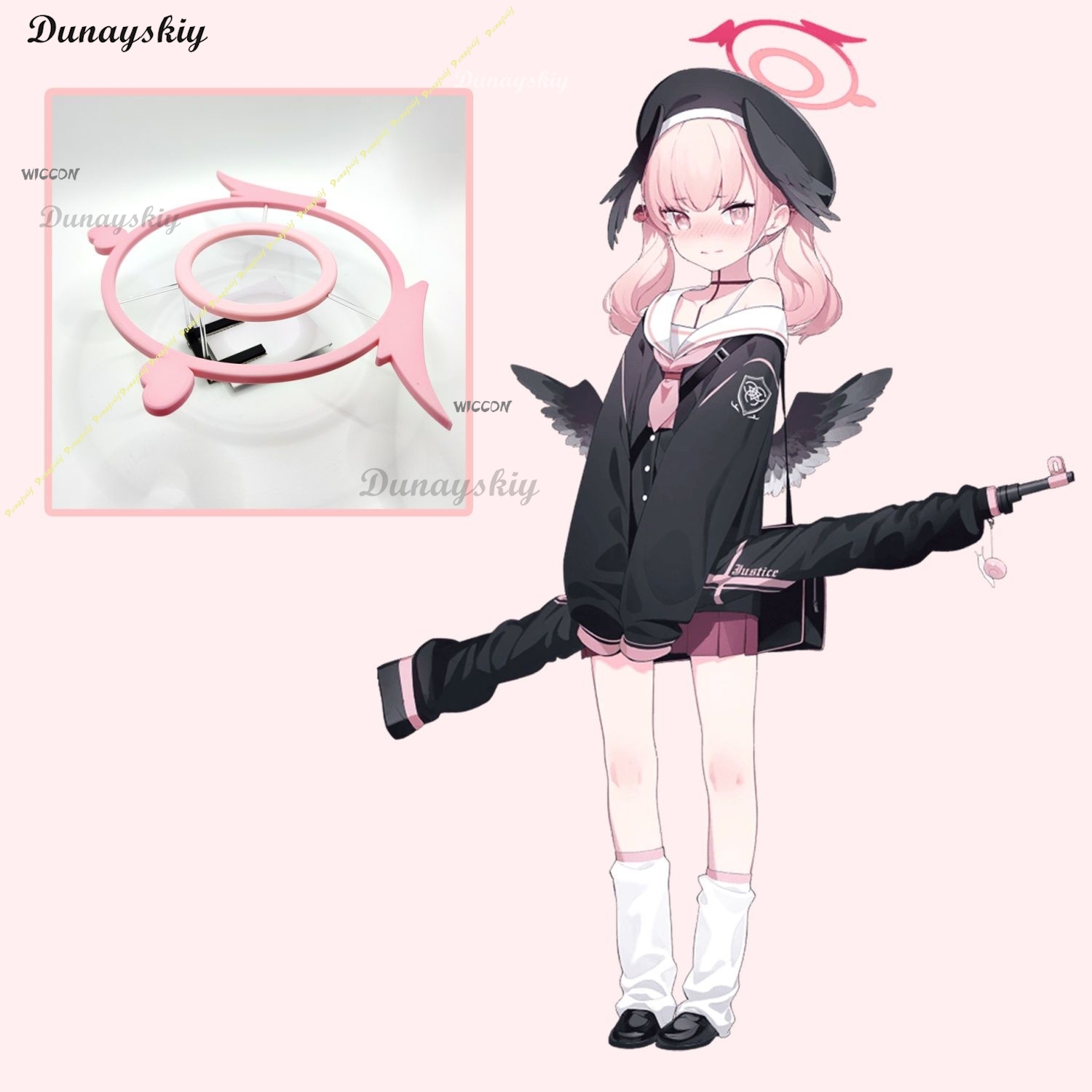 Anime Cosplay Outfit Girl - Mavi Arşiv Shimoe Koharu Cosplay Kostüm