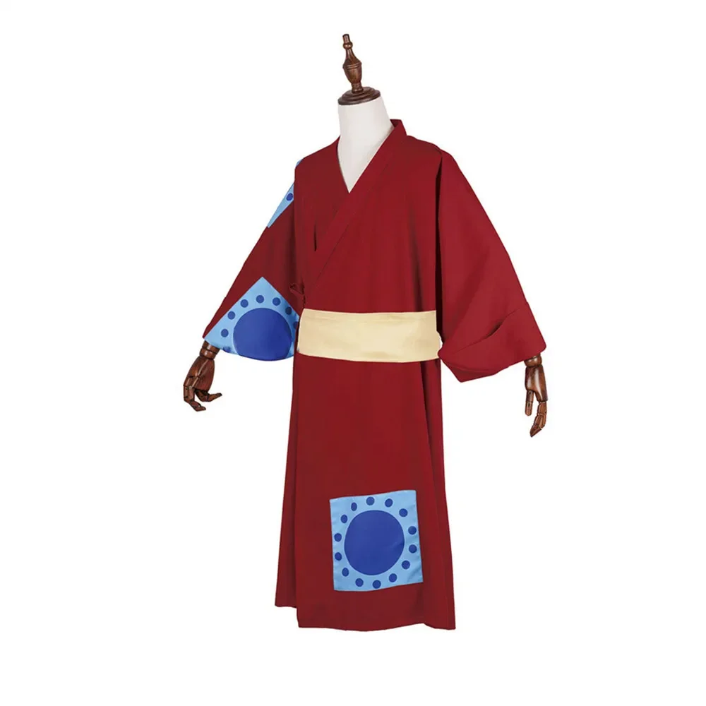 Anime Cosplay One Piece - Kırmızı Kimono Anime One Monkey Luffy