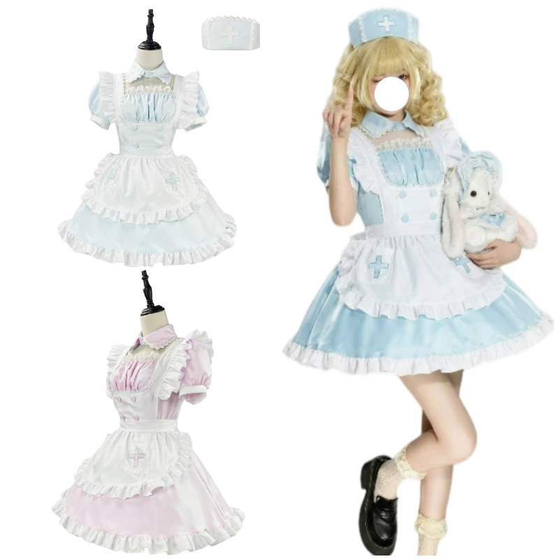 Anime Cosplay Nurse - Anime hemşire üniforması seti Cosplay kostüm