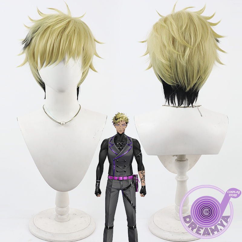 Cosplay Anime Black - Vantacrow Bringer Cosplay Peruk Vtuber Sarı