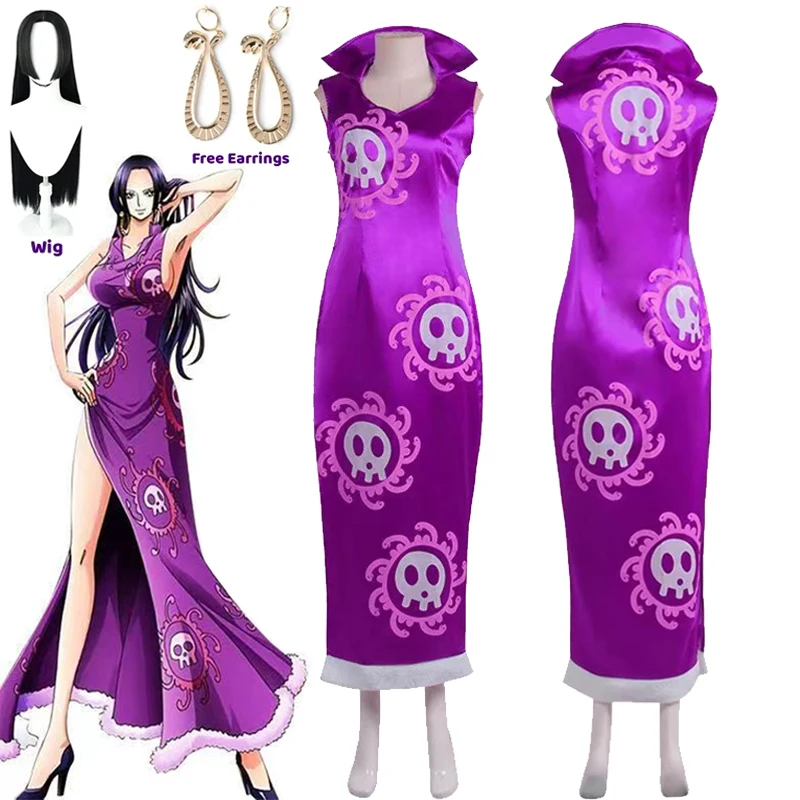 Anime Cosplay One Piece - Kraliçe Boa Hancock Cosplay Kostüm Anime