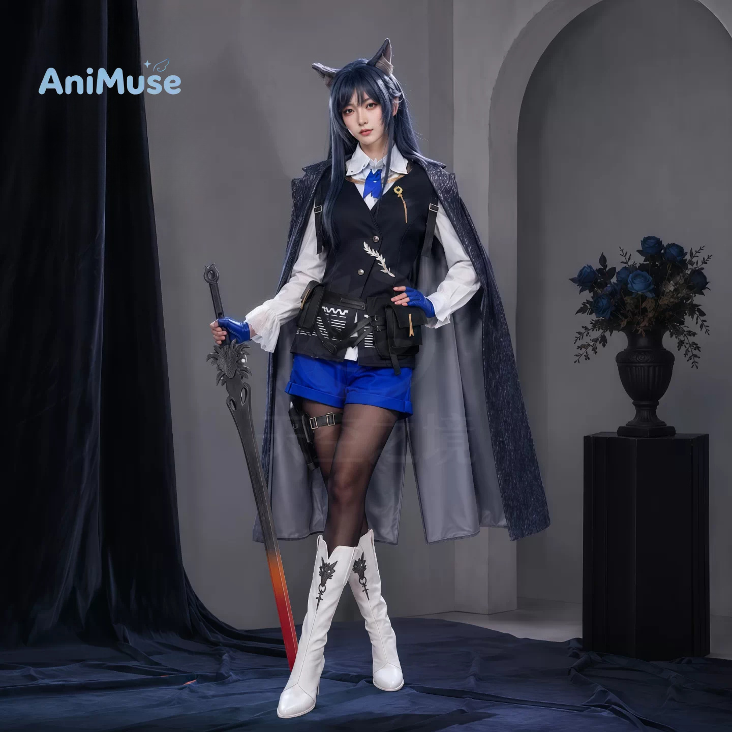 Arknights Texas the Omertosa C - Cosplay Anime Black incelemesi ve fiyatı