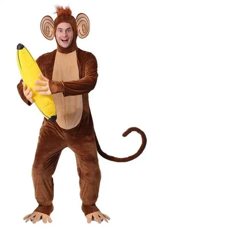 Yeni Kahverengi Maymun Onesie  - Anime Cosplay Jumpsuit incelemesi ve fiyatı