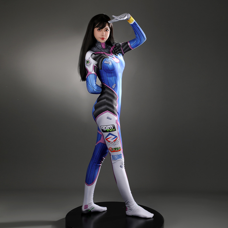 Kadın Dva Cosplay Tam Kostümü, - Anime Cosplay Jumpsuit incelemesi ve fiyatı