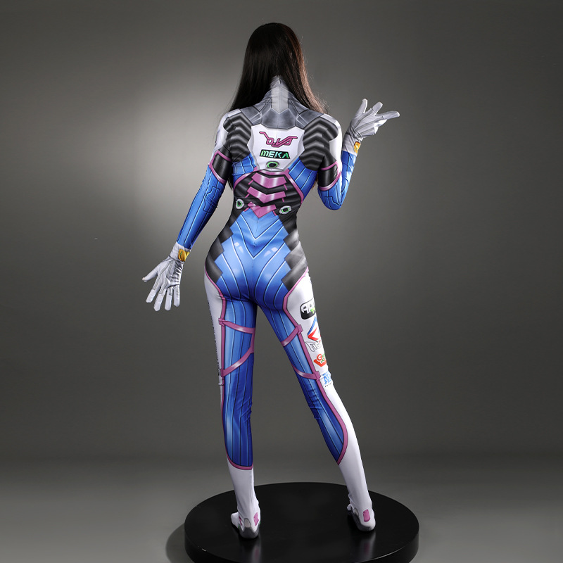 Kadın Dva Cosplay Tam Kostümü, - Anime Cosplay Jumpsuit incelemesi ve fiyatı