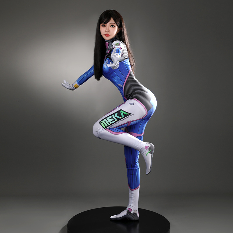 Kadın Dva Cosplay Tam Kostümü, - Anime Cosplay Jumpsuit incelemesi ve fiyatı