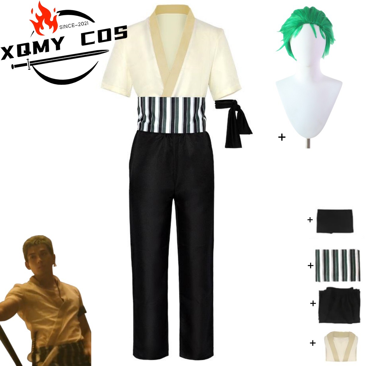 XqNew Anime Film Roronoa Zoro  - Anime Cosplay One Piece incelemesi ve fiyatı